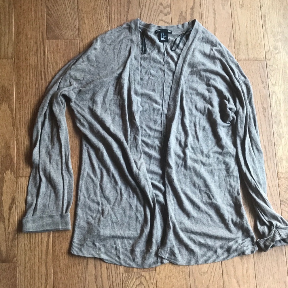 H&m mocha open cardigan